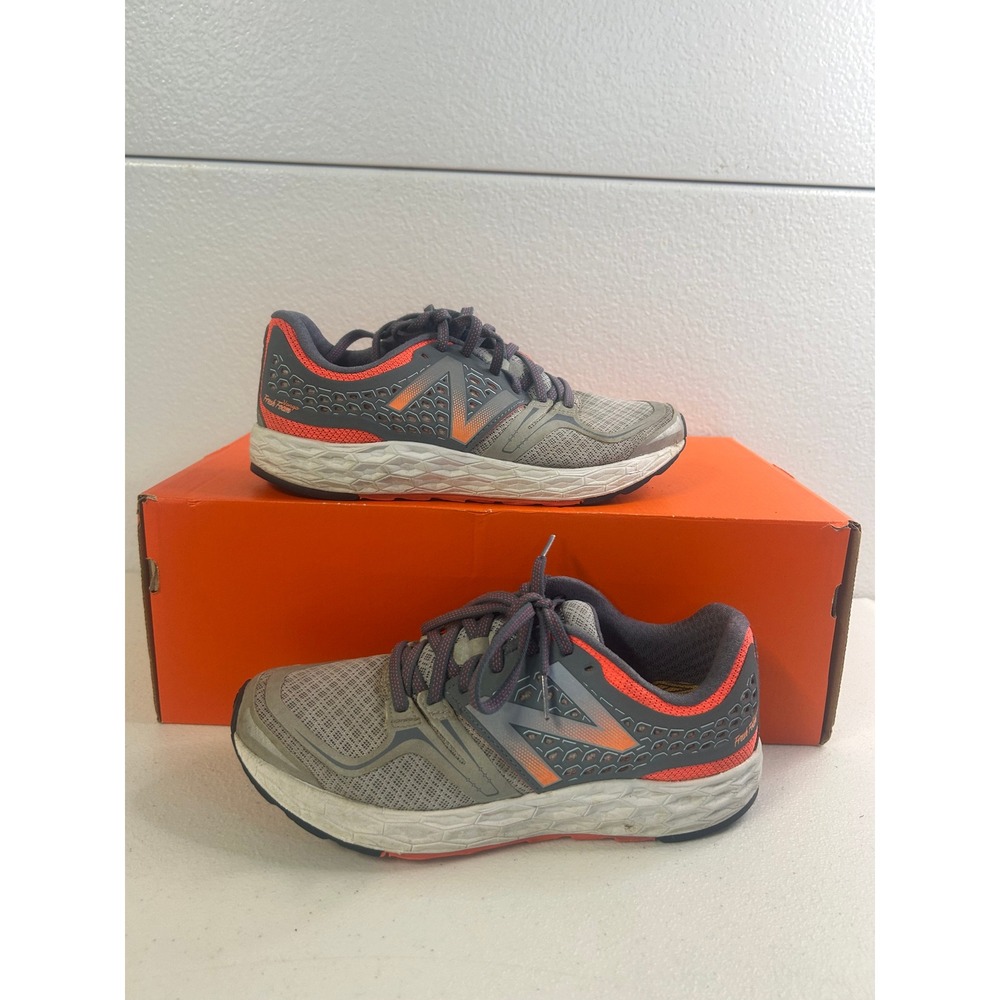 New Balance Fresh Foam Vongo Grey Orange Womens 7 Mens 5.5 #2840